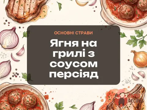 Ягня на грилі з соусом персіяд