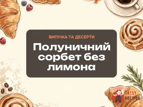 Полуничний сорбет без лимона
