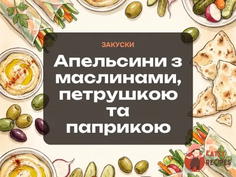 Апельсини з маслинами, петрушкою та паприкою