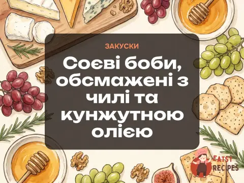 Соєві боби, обсмажені з чилі та кунжутною олією