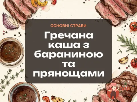 Гречана каша з бараниною та прянощами