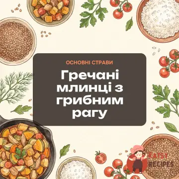 Гречані млинці з грибним рагу
