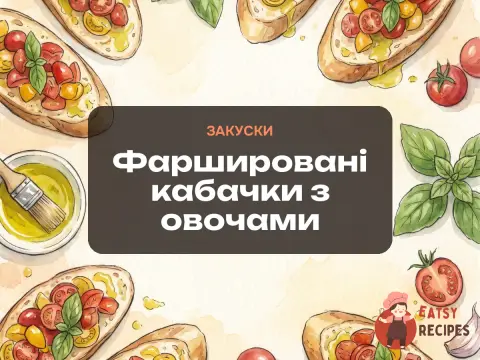 Фаршировані кабачки з овочами
