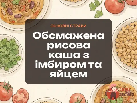 Обсмажена рисова каша з імбиром та яйцем