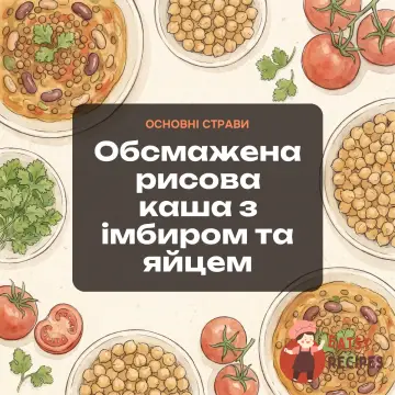 Обсмажена рисова каша з імбиром та яйцем