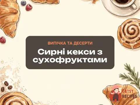 Сирні кекси з сухофруктами