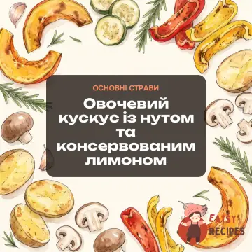 Овочевий кускус із нутом та консервованим лимоном