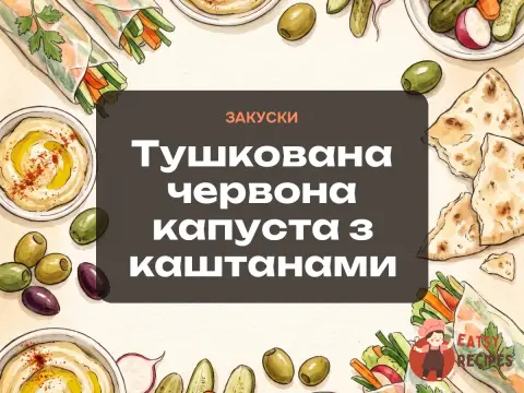 Тушкована червона капуста з каштанами