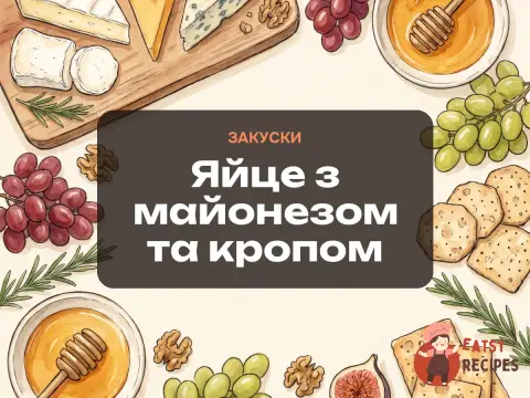 Яйце з майонезом та кропом
