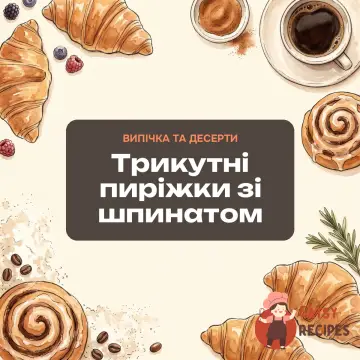 Трикутні пиріжки зі шпинатом