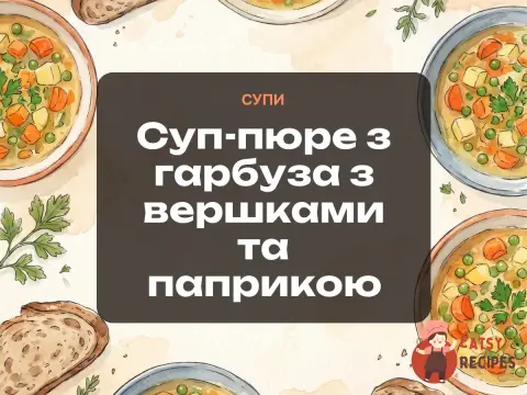 Суп-пюре з гарбуза з вершками та паприкою