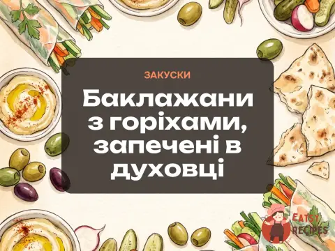 Баклажани з горіхами, запечені в духовці