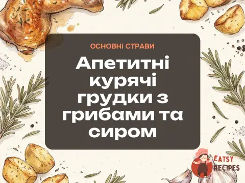 Апетитні курячі грудки з грибами та сиром