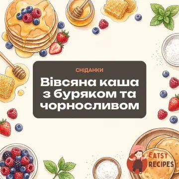 Вівсяна каша з буряком та чорносливом