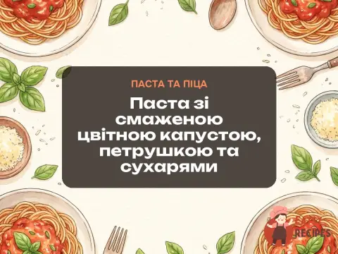 Паста зі смаженою цвітною капустою, петрушкою та сухарями