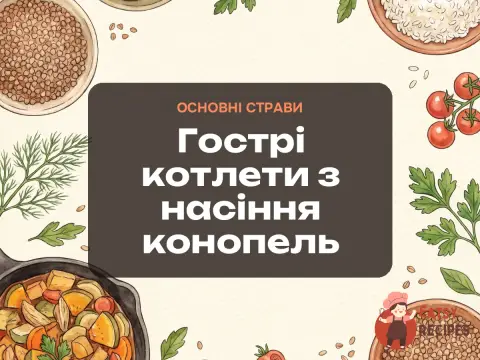 Гострі котлети з насіння конопель