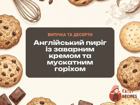 Англійський пиріг із заварним кремом та мускатним горіхом
