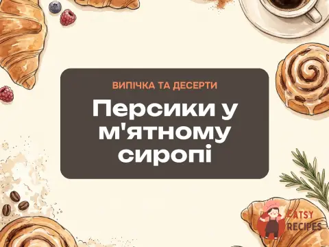 Персики у м'ятному сиропі