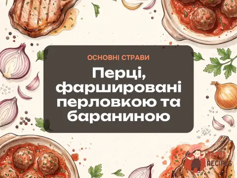 Перці, фаршировані перловкою та бараниною