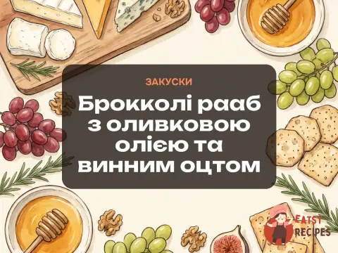 Брокколі рааб з оливковою олією та винним оцтом