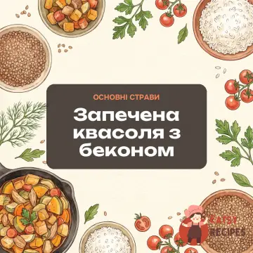 Запечена квасоля з беконом