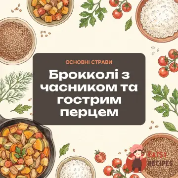 Брокколі з часником та гострим перцем