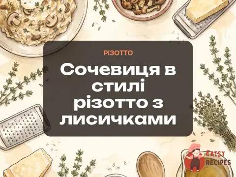 Сочевиця в стилі різотто з лисичками