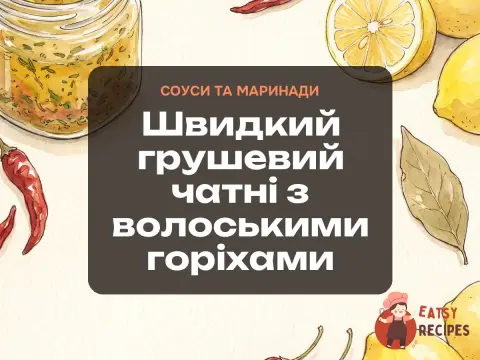 Швидкий грушевий чатні з волоськими горіхами
