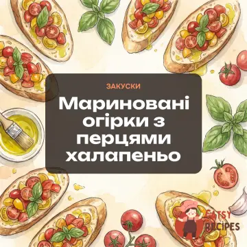 Мариновані огірки з перцями халапеньо