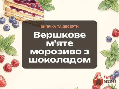 Вершкове м'яте морозиво з шоколадом