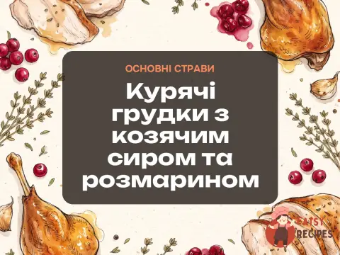 Курячі грудки з козячим сиром та розмарином