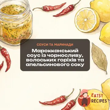 Марокканський соус із чорносливу, волоських горіхів та апельсинового соку