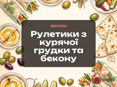 Рулетики з курячої грудки та бекону