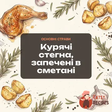 Курячі стегна, запечені в сметані