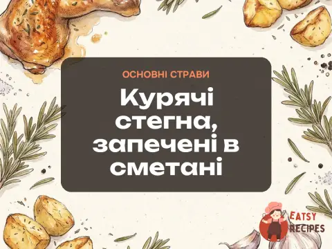 Курячі стегна, запечені в сметані