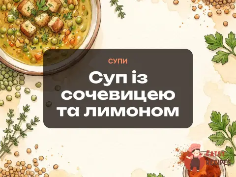Суп із сочевицею та лимоном