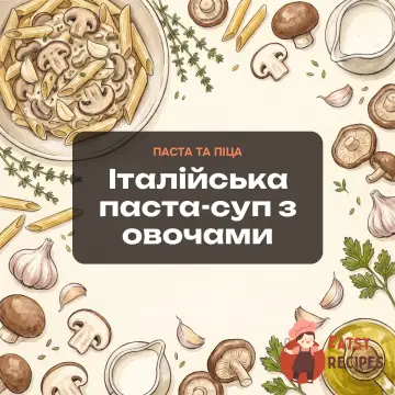 Італійська паста-суп з овочами