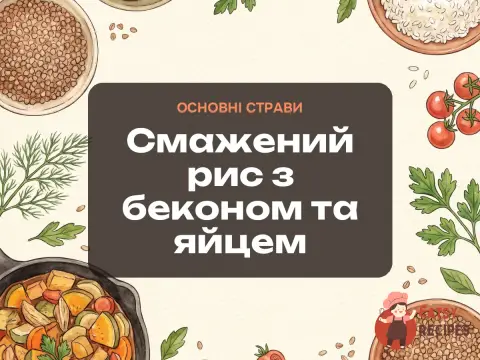 Смажений рис з беконом та яйцем