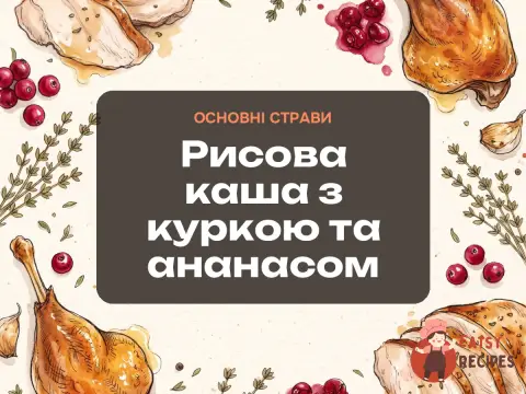 Рисова каша з куркою та ананасом