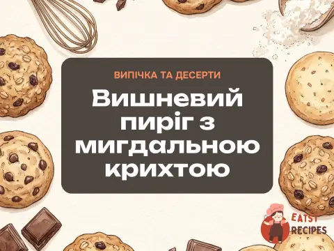 Вишневий пиріг з мигдальною крихтою