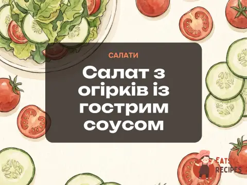 Салат з огірків із гострим соусом