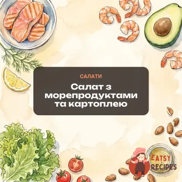 Салат з морепродуктами та картоплею