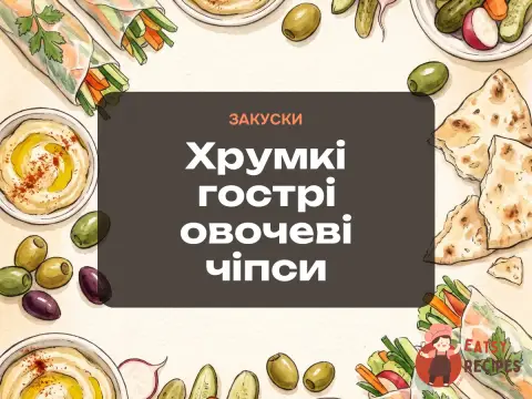 Хрумкі гострі овочеві чіпси