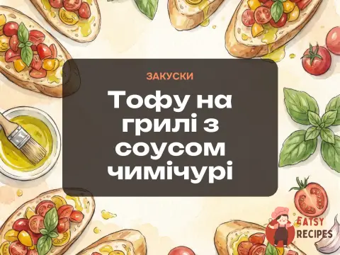 Тофу на грилі з соусом чимічурі