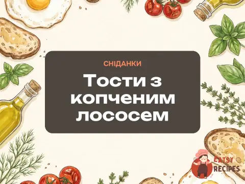 Тости з копченим лососем