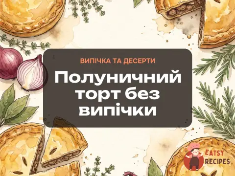 Полуничний торт без випічки