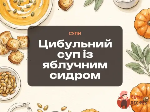 Цибульний суп із яблучним сидром