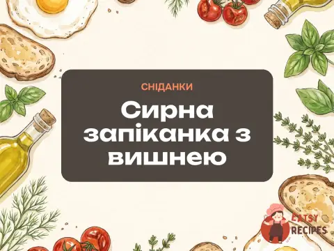 Сирна запіканка з вишнею