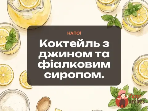 Коктейль з джином та фіалковим сиропом.