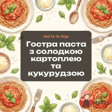 Гостра паста з солодкою картоплею та кукурудзою